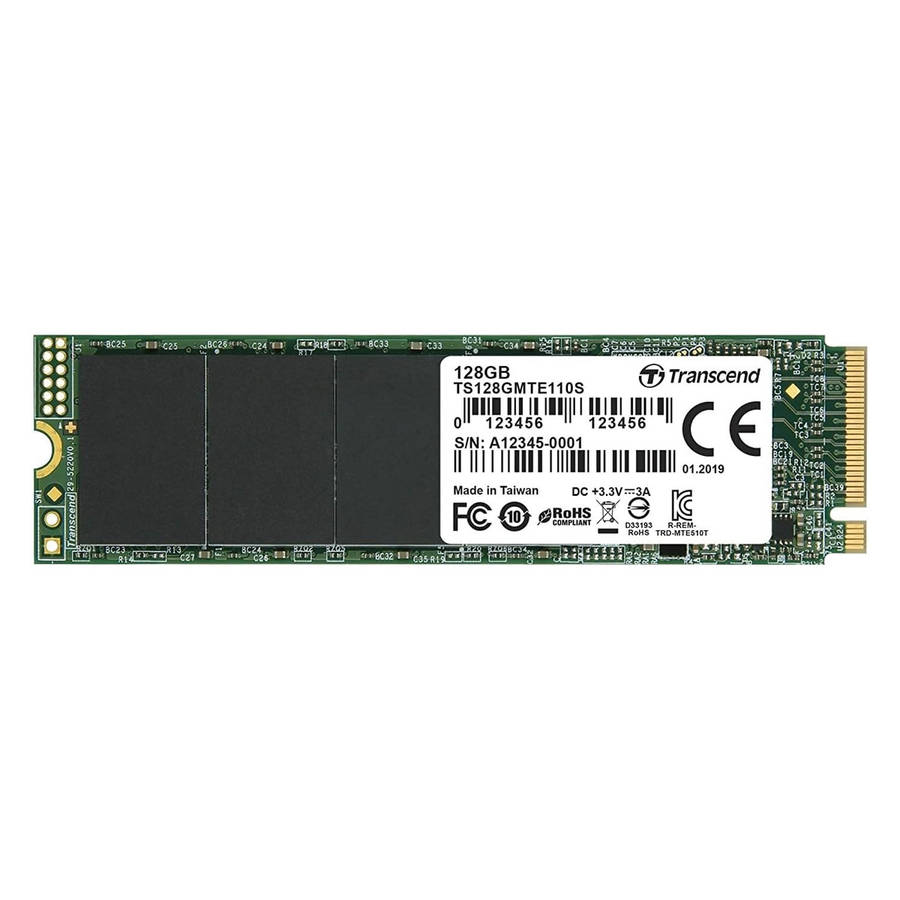 128GB Transcend MTE110S PCI-E M.2 2280 NVMe Solid State Drive