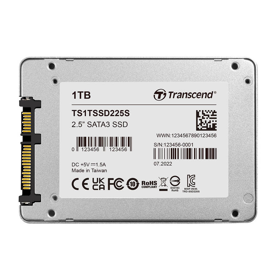 1TB Transcend SSD225S 2.5" SATA 3.0 6Gbps Solid State Drive