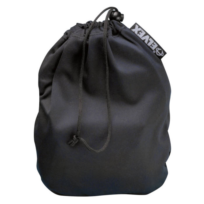 Elvex Oversized Microfiber Eyewear Bag with Drawstring. Suitable for Goggles or Earmuffs - Black