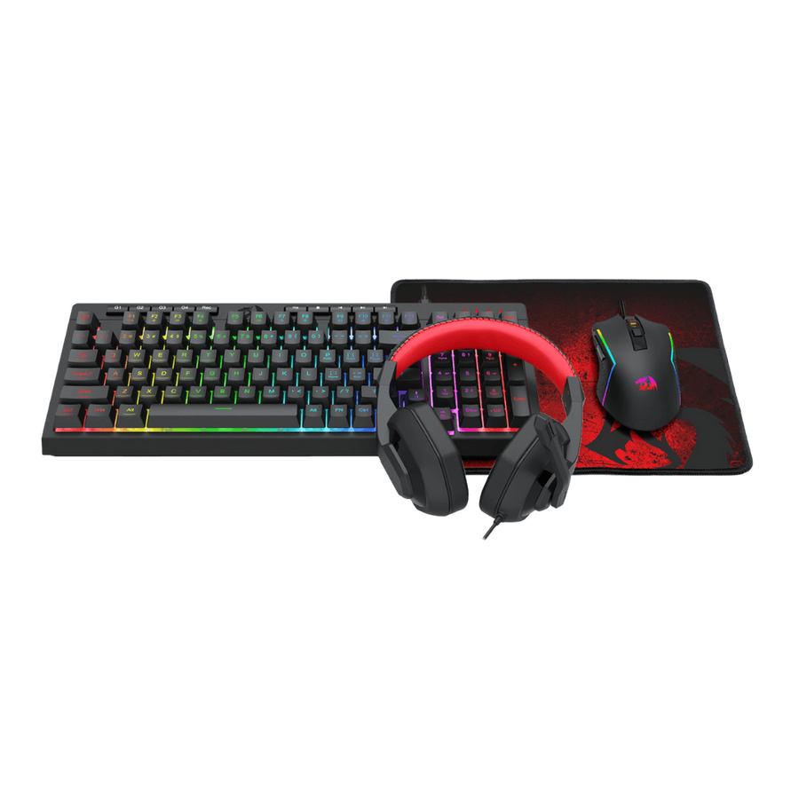Redragon 4-in-1 Keyboard, Mouse, Mousepad, Headset Gaming Combo