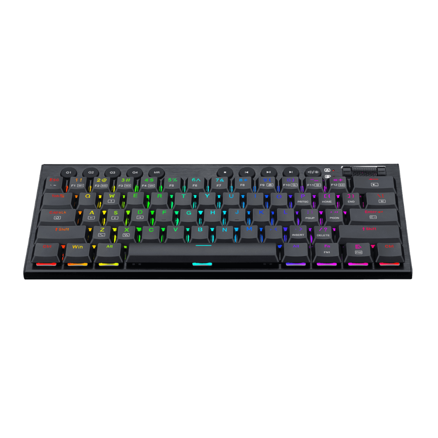 REDRAGON Horus Mini 61Key Red Switch RGB Low Profile Gaming Mechanical Keyboard  Black