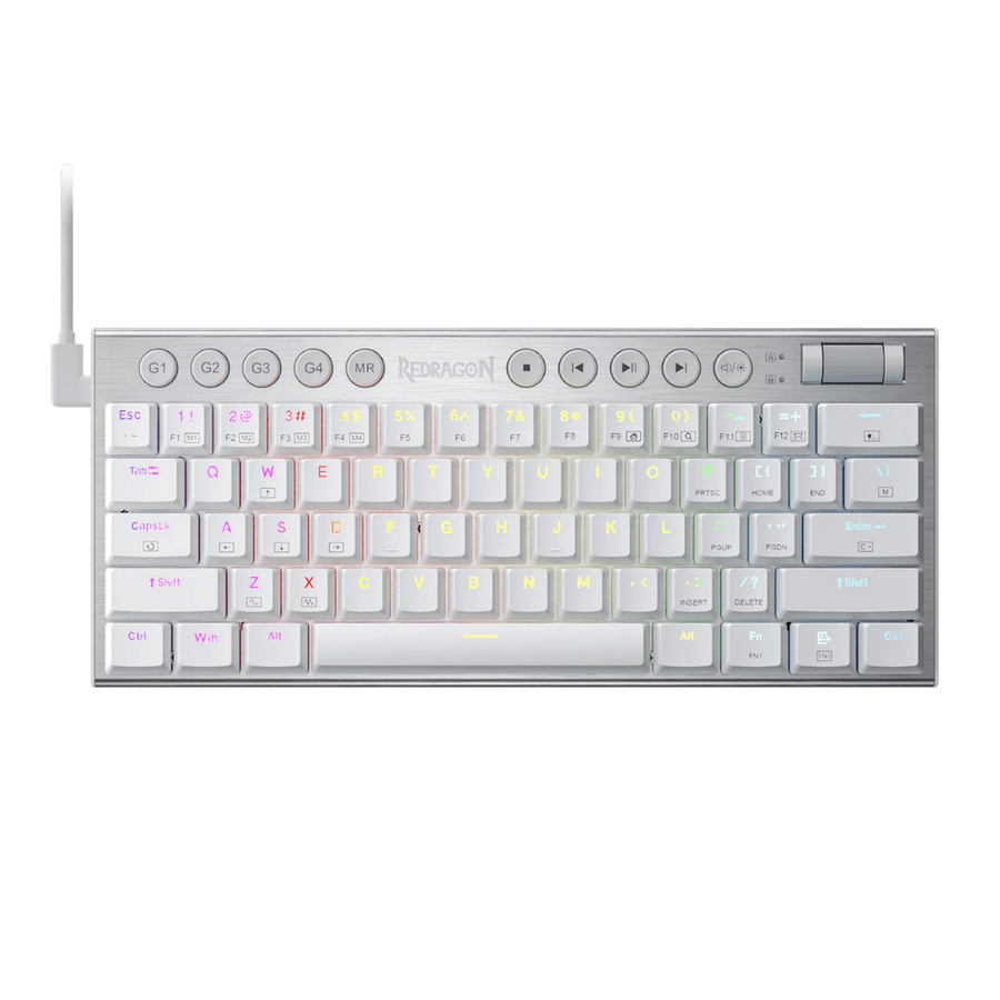 Redragon K632 HORUS Mini 60% RGB Wired Gaming Keyboard  White