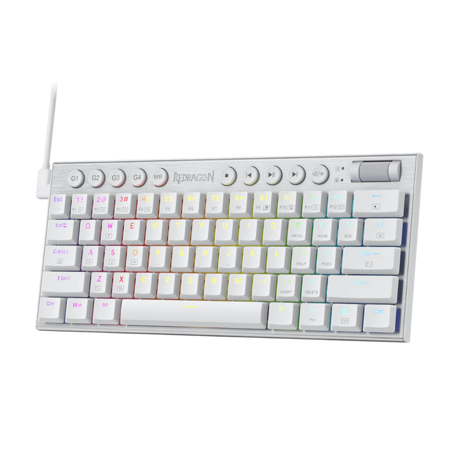 Redragon K632 HORUS Mini 60% RGB Wired Gaming Keyboard  White