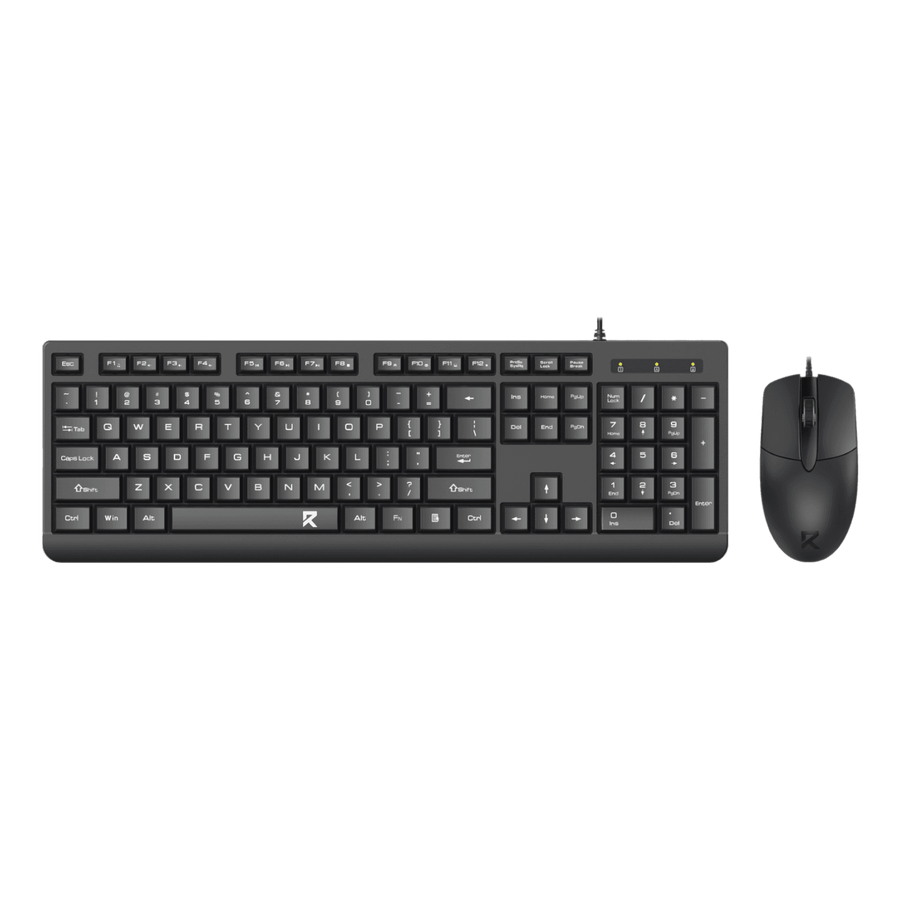 Redragon Wired Office Keyboard and Mouse Combo  Black