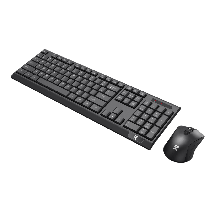 Redragon Wireless Office Keyboard and Mouse Combo  Black