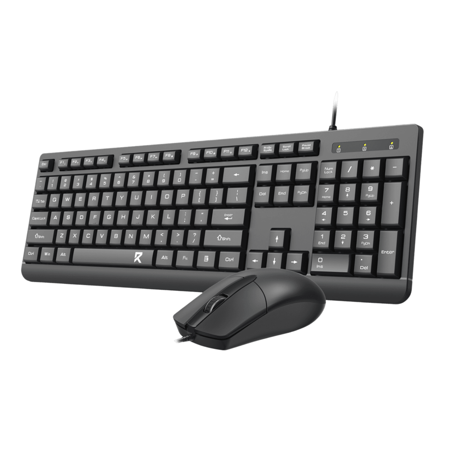 Redragon Wired Office Keyboard and Mouse Combo  Black