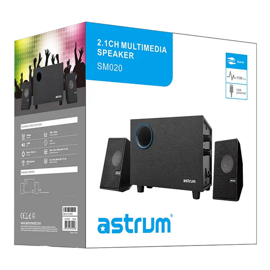 Astrum 2.1CH Multimedia USB Speaker 11W RMS - SM020