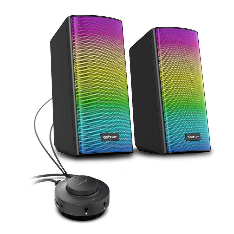 Astrum 2.0CH USB Powered LED Speakers BT TF Aux Input 6W RMS - SU030