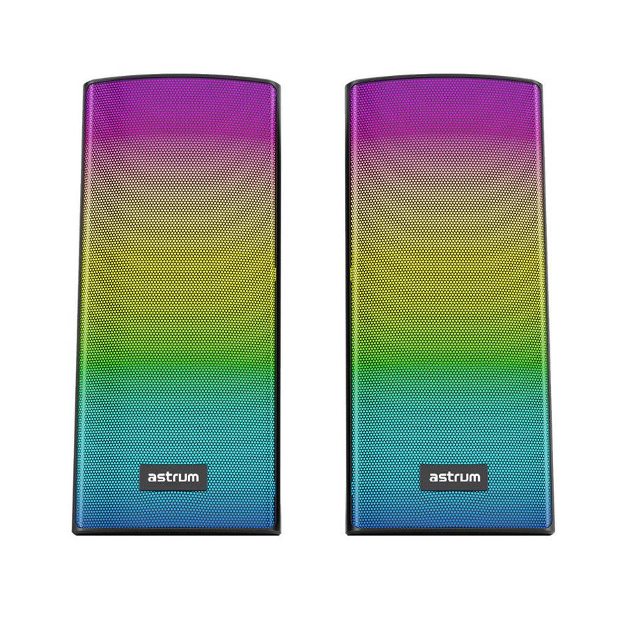 Astrum 2.0CH USB Powered LED Speakers BT TF Aux Input 6W RMS - SU030