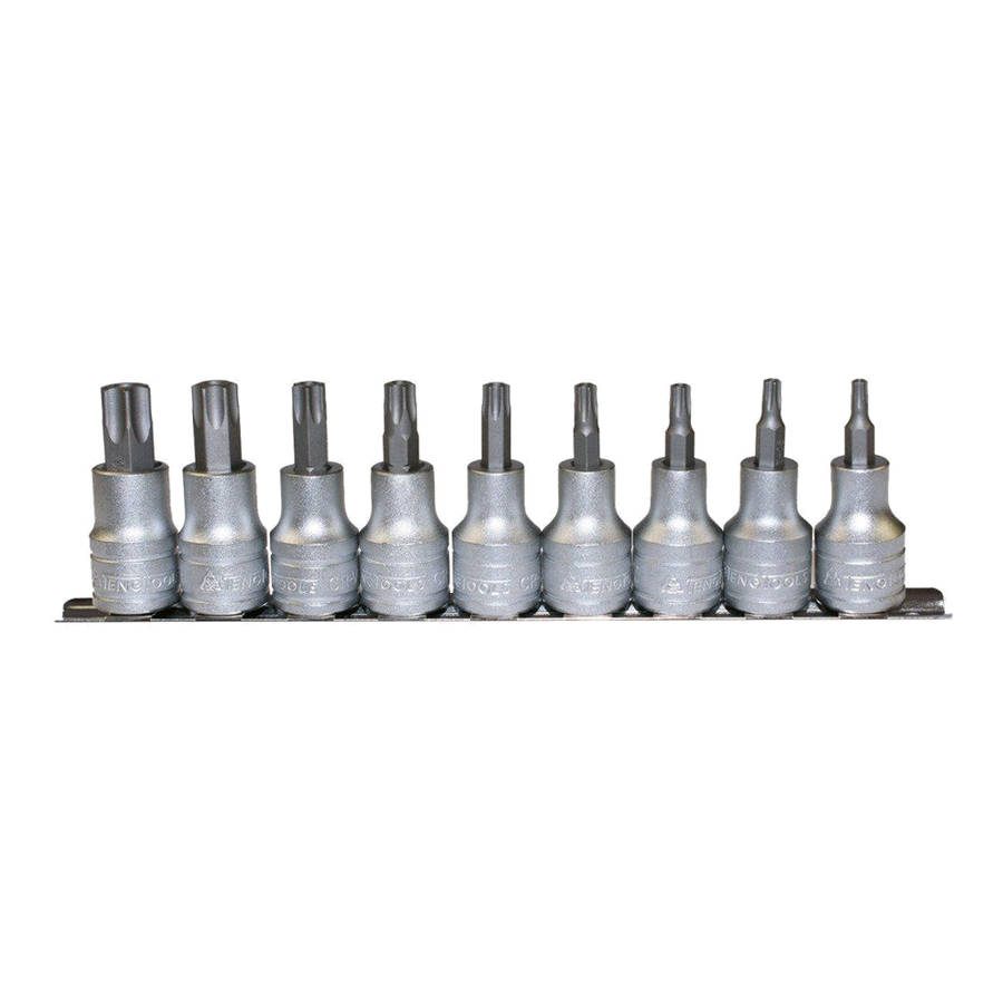 1/2" Drive Tamper Torx Bit Socket Set, 9 pieces M1213TPX