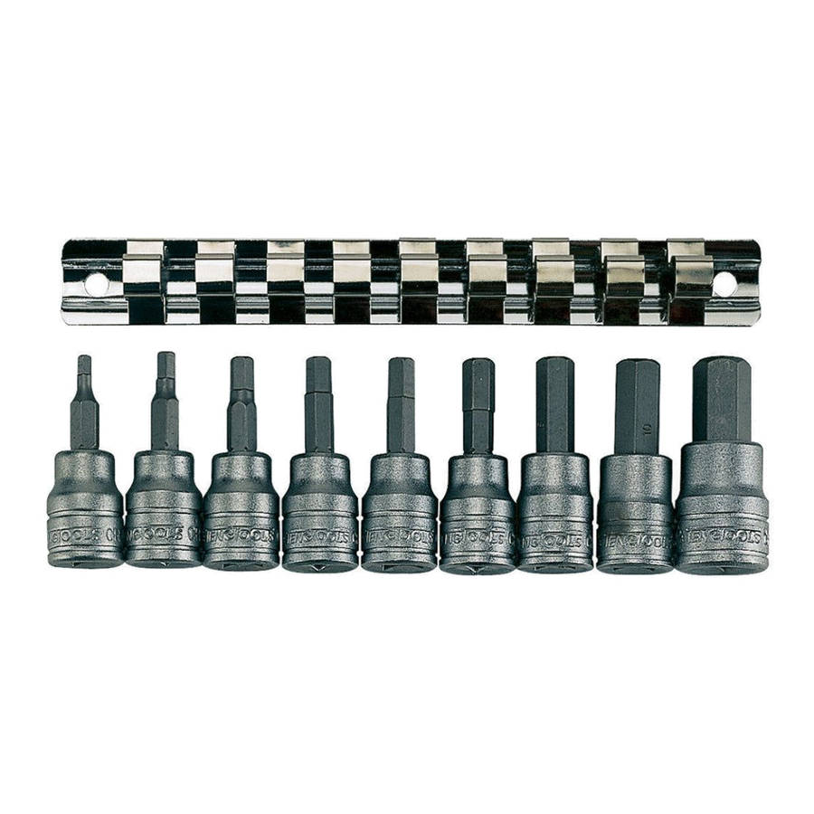 3/8inch Drive Metric Hex Bit Socket Set, 9 Piece M3812