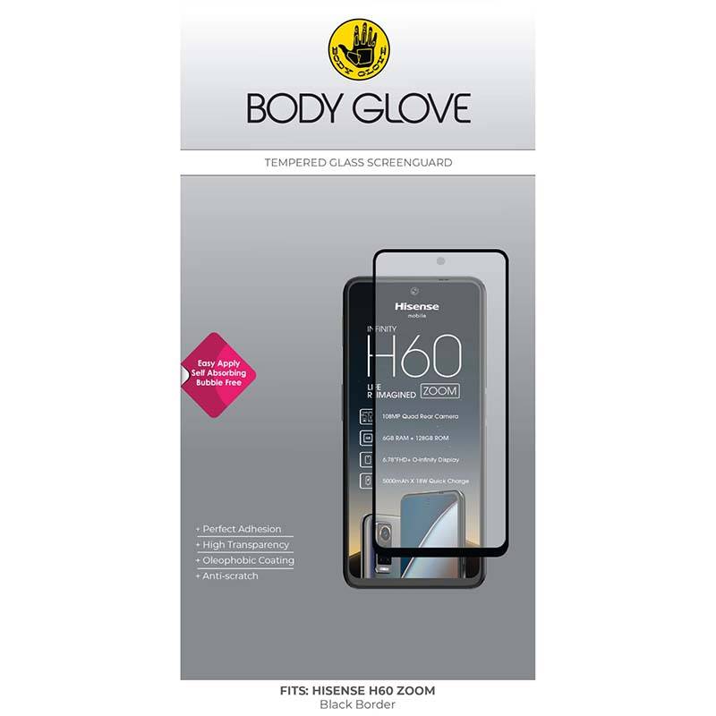 Body Glove Hisense H60 Zoom Tempered Glass Screen Protector - Black