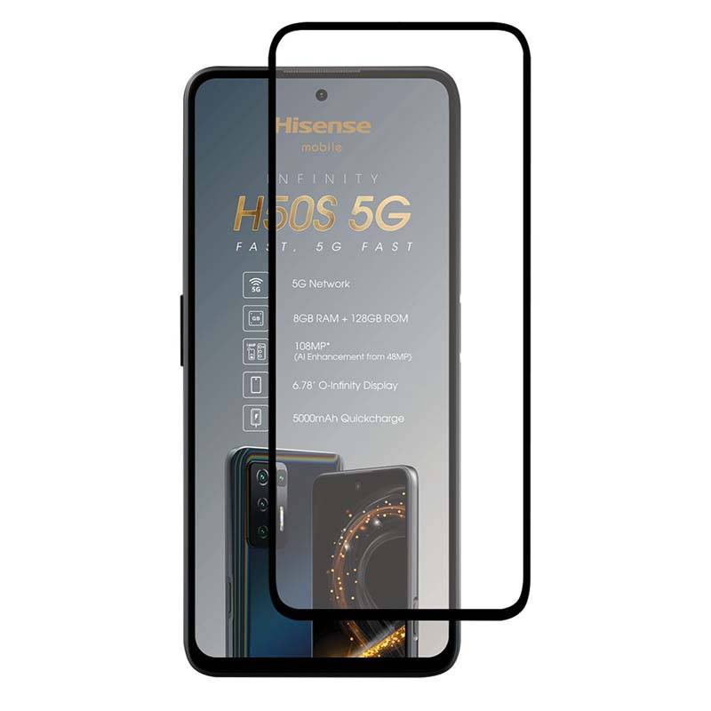 Body Glove Hisense H50s Tempered Glass Screen Protector - Black