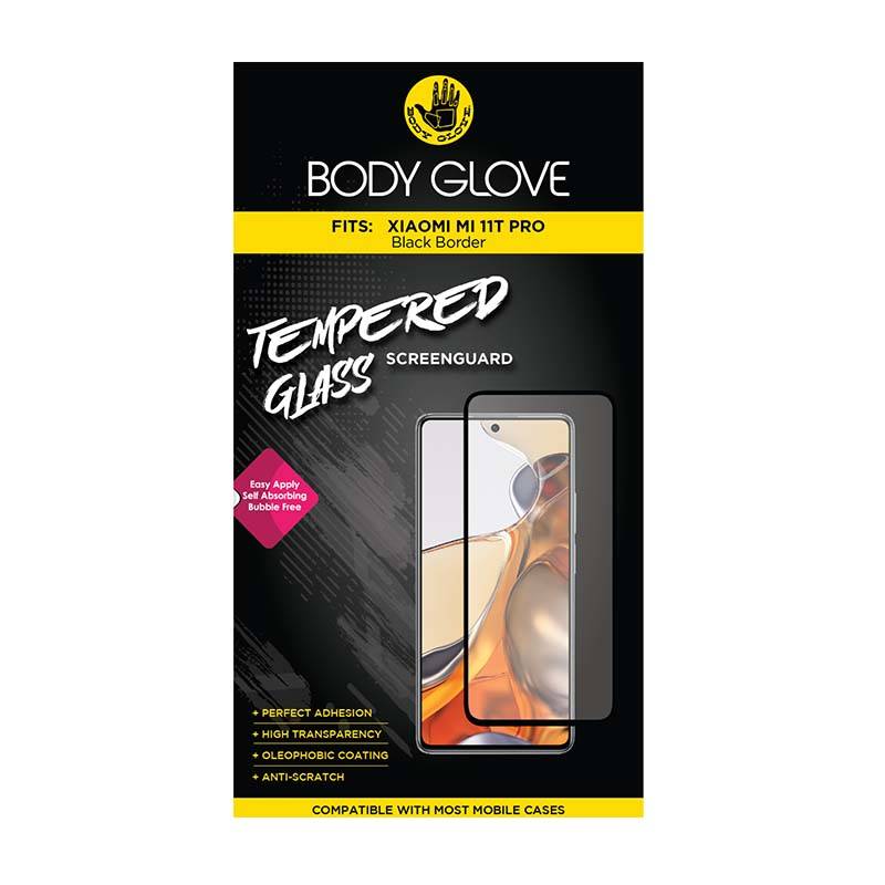 Body Glove Xiaomi Mi 11T Pro Tempered Glass Screen Protector - Black