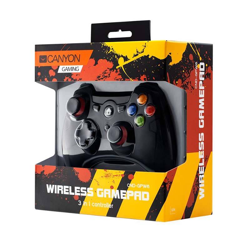 Canyon GP-W6 Android/PC/PS3 Wireless Gamepad - Black