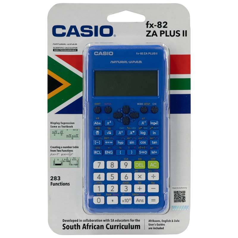 Casio FX-82ZA Plus II Scientific Calculator - Blue