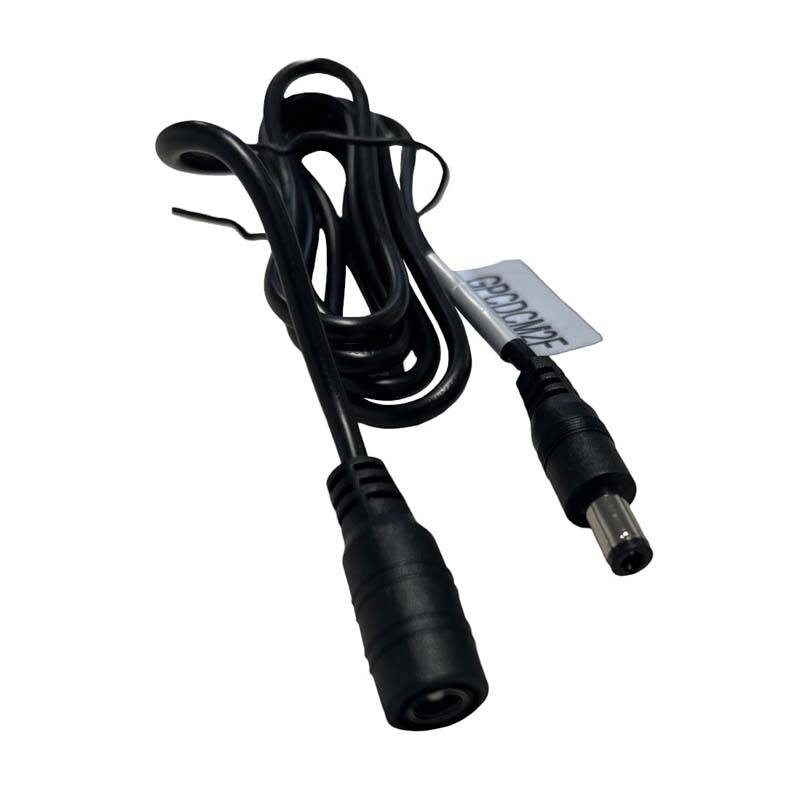Gizzu DC 12V Male to Female 1.2M Power Cable - Black