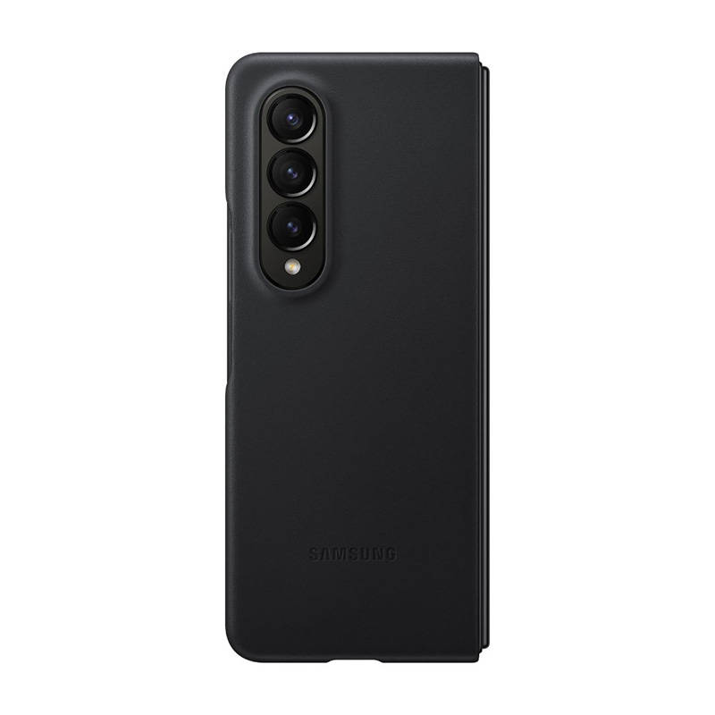 Samsung Galaxy Z Fold4 Leather Cover - Black