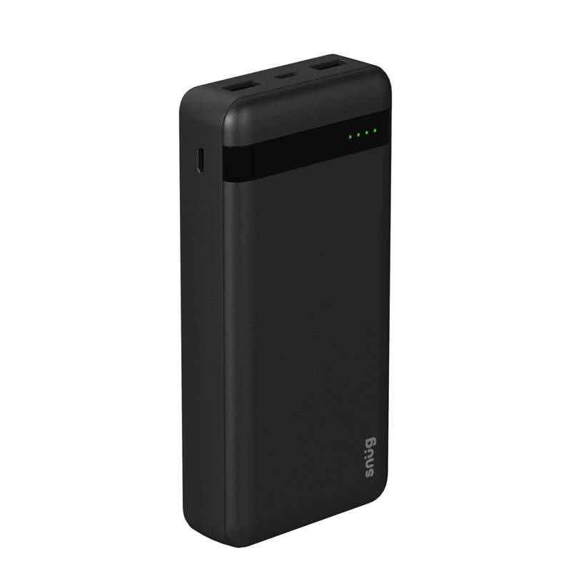 Snug 20 000mAh Compact LED2 Powerbank - Black