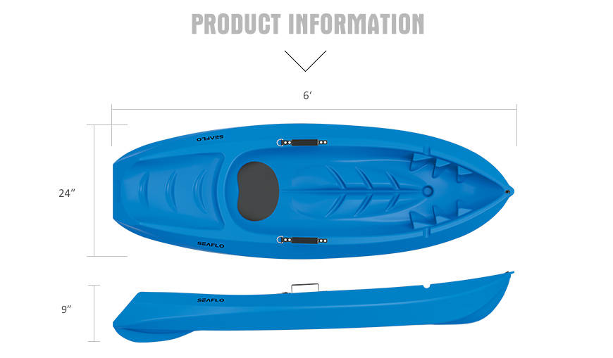 Kayak For Kids Small with Oars Blue