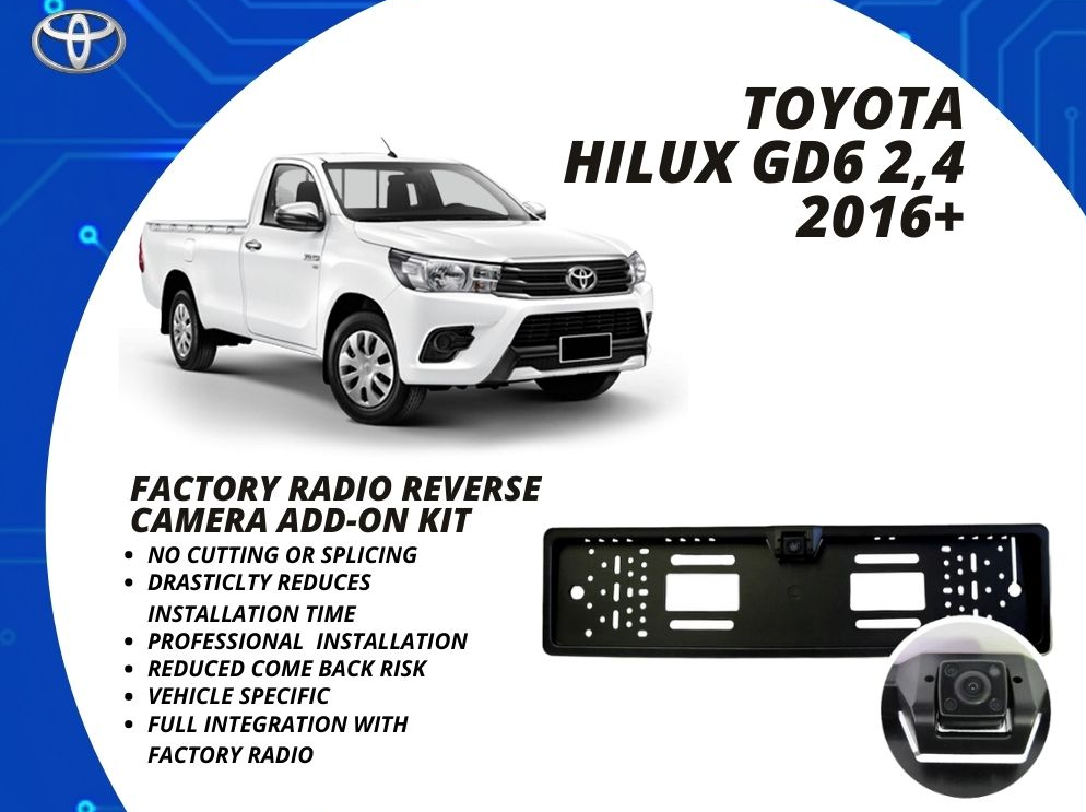 Toyota Hilux reverse camera ad-on kit of factory radio