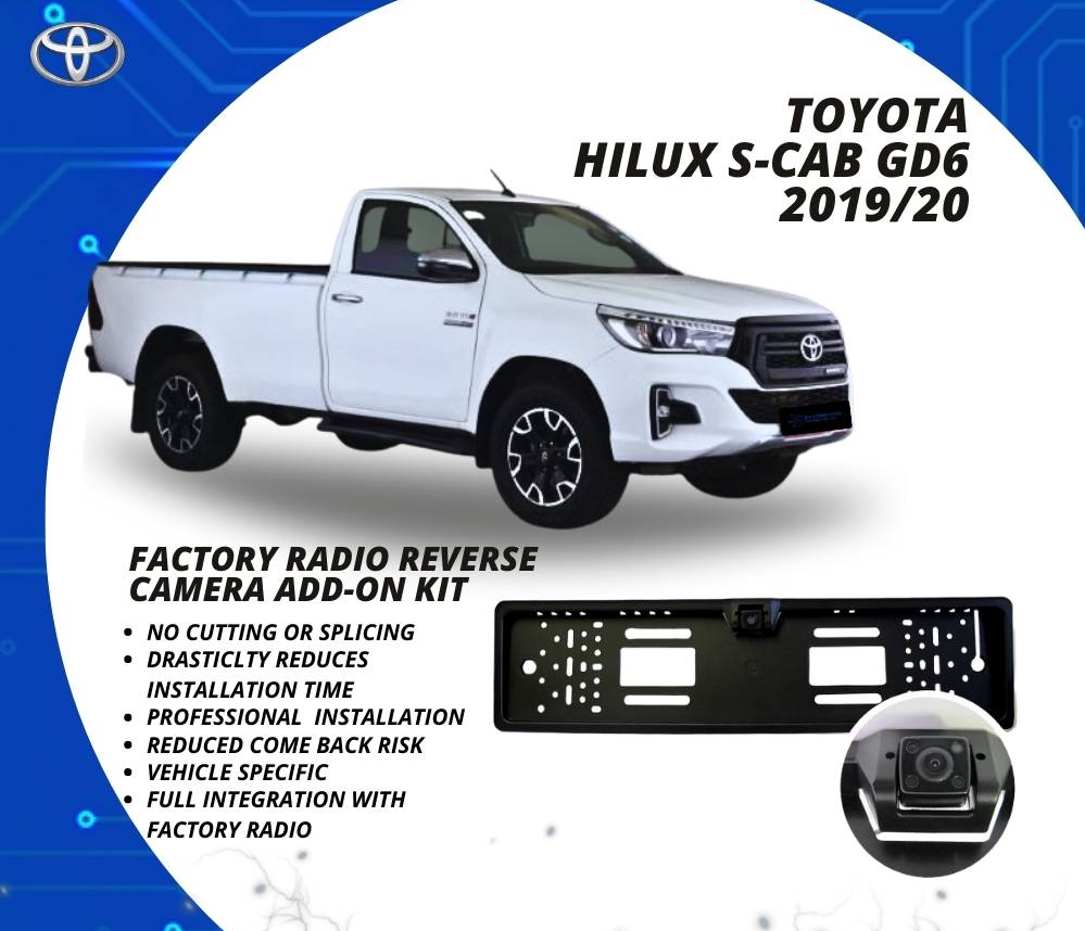 Toyota Hilux reverse camera ad-on kit of factory radio