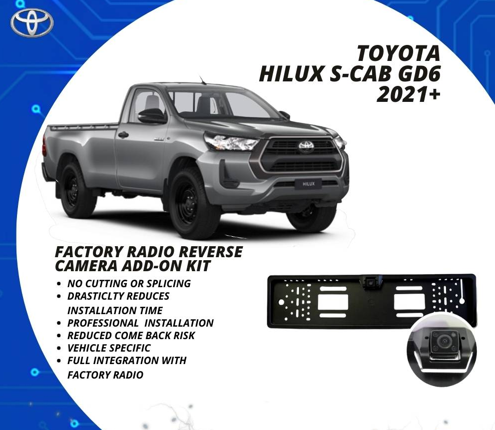 Toyota Hilux reverse camera ad-on kit of factory radio