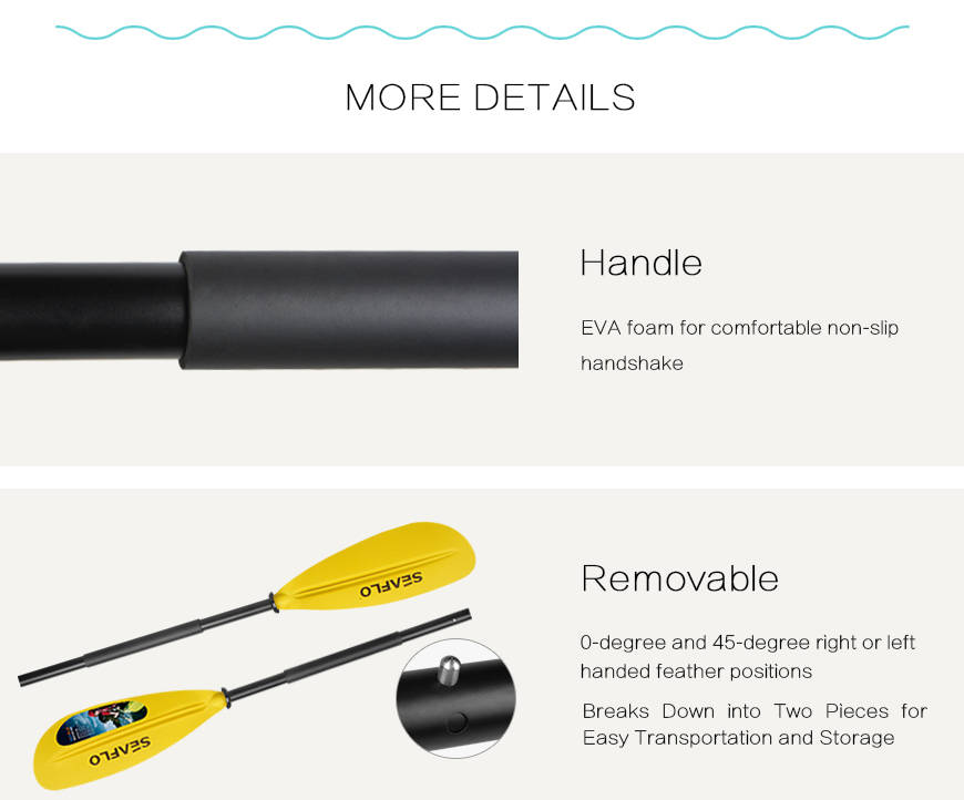 Seaflo Kayak Paddle High Angle