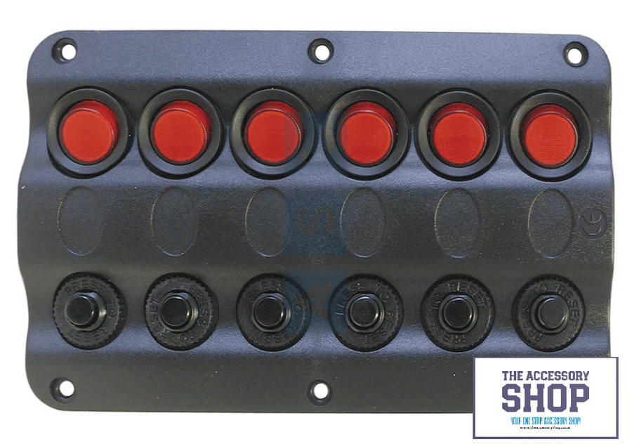 Switch Panel Marine Grade with Circuit Breakers (3,4,6 and 8 switches)