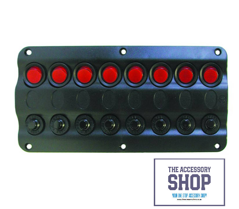 Switch Panel Marine Grade with Circuit Breakers (3,4,6 and 8 switches)