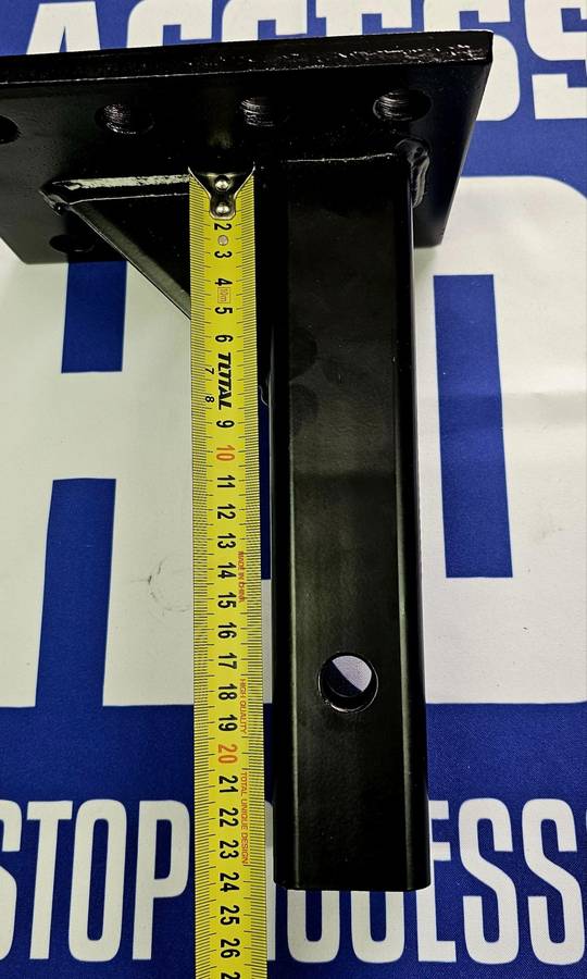 Tow Ball Detachable Drop Plate 8 hole with 50mm neck Powder Coated