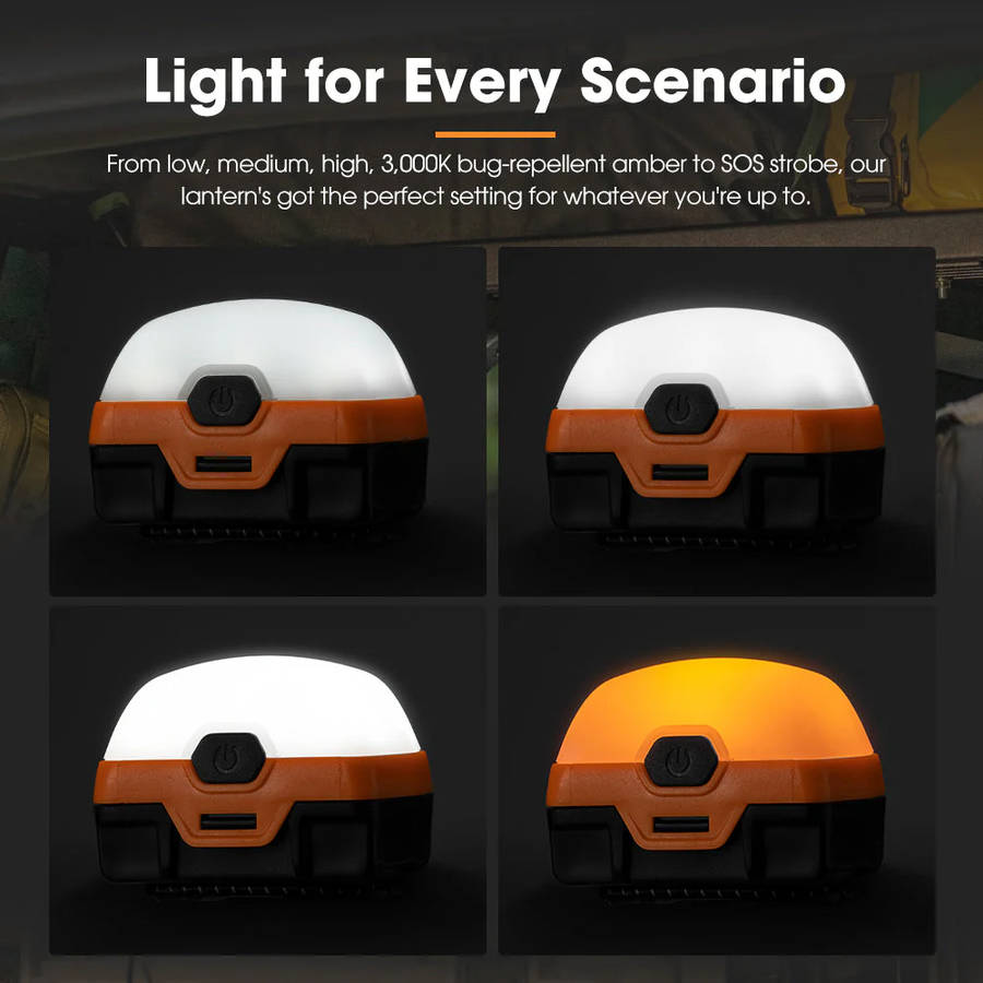 Camp Light  x2 Dual Colour LED Lantern with Inbuilt Lithium Battery- San Hima
