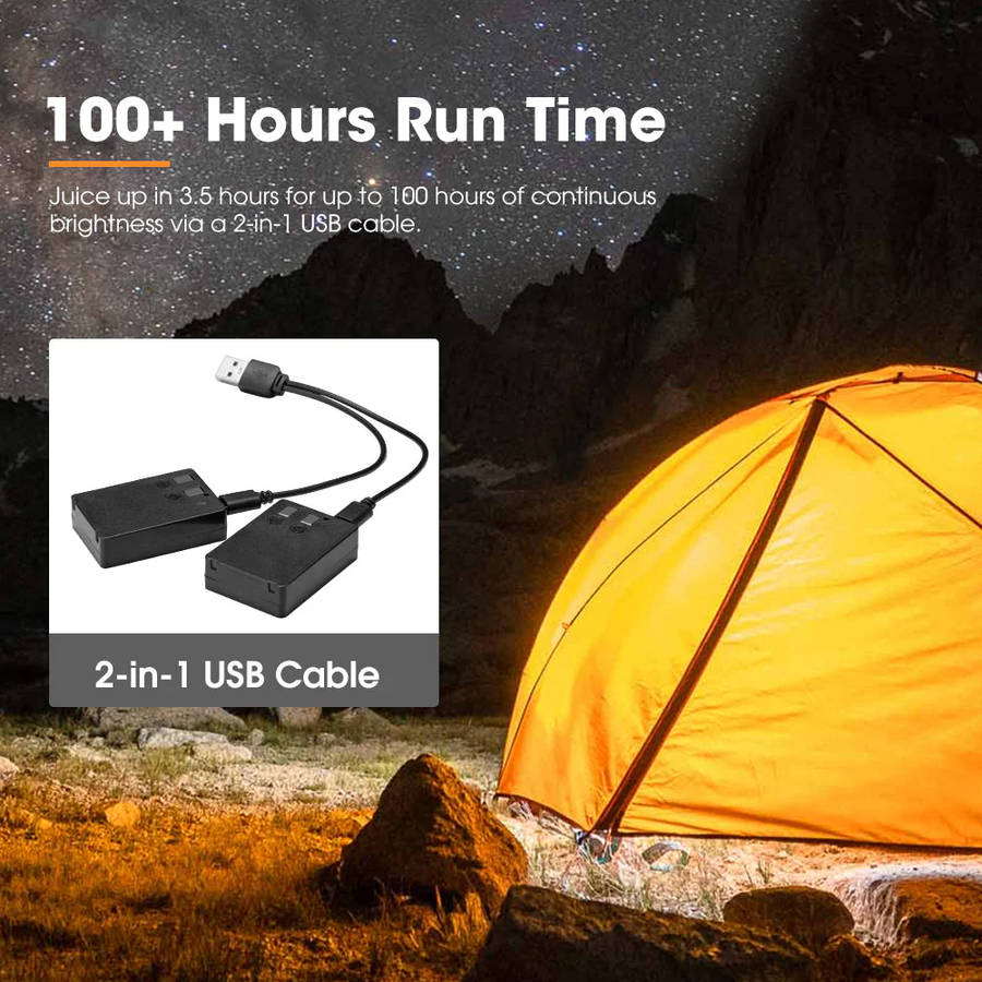 Camp Light  x2 Dual Colour LED Lantern with Inbuilt Lithium Battery- San Hima