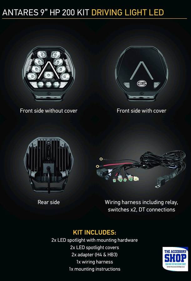 Hella Antares 9" LED Plug & Play Harness Daytime Running Light - Set AN871