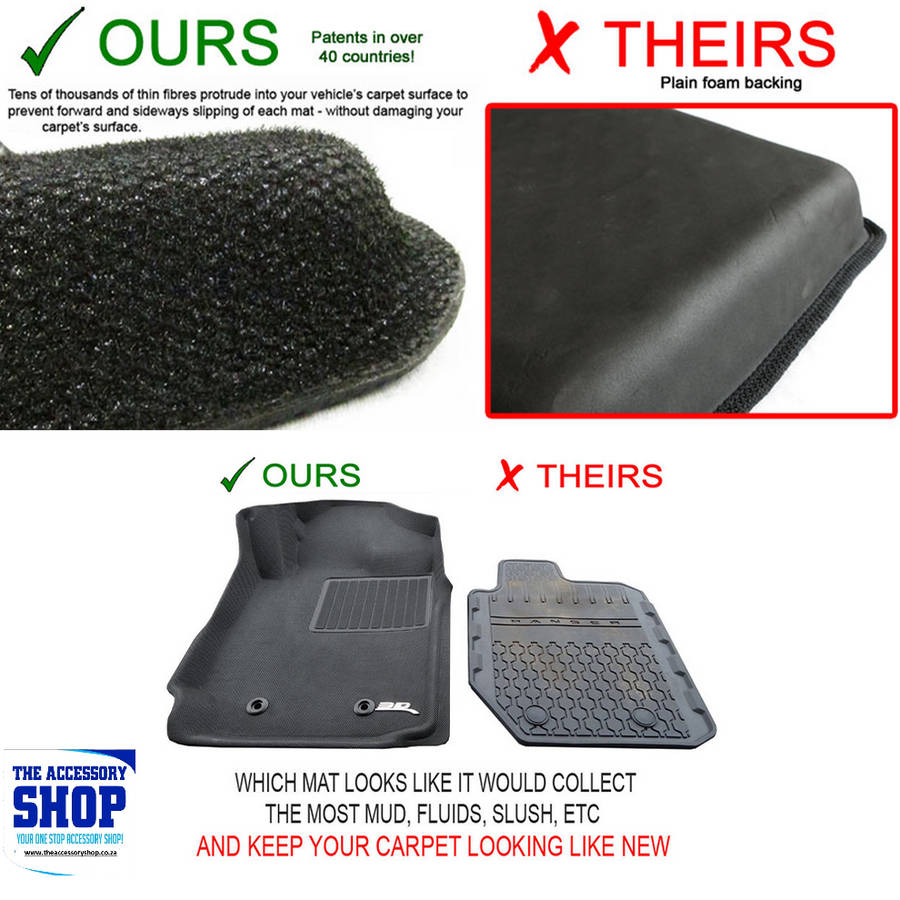 Toyota Fortuner 2016-Present (AT) Moulded Floor Premium Mats 3D MAXpider KAGU