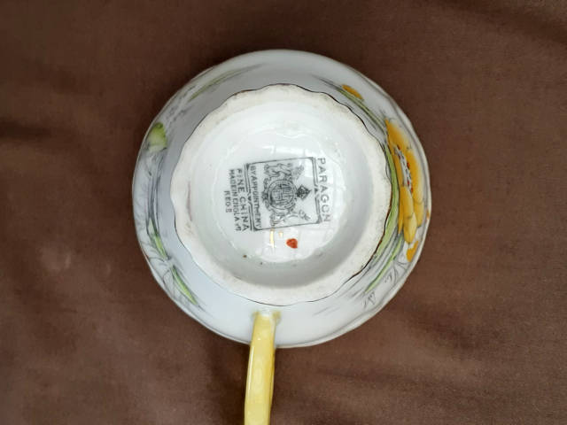 2 coffee Duos Paragon Fine Porcelain Cups and Saucers 1930's?