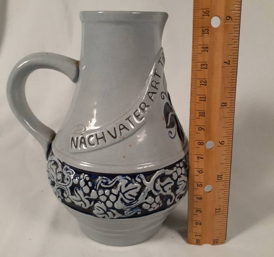 Stoneware Pitcher Jug - West German - Cobalt blue  .5 lit
