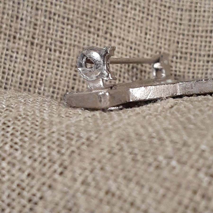 brooch - diamante celtic cross with peace dove.