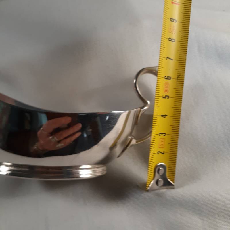Silver Plated sauce boat jug - Hallmarked J W and S    A