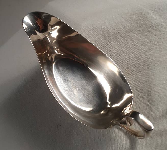 Silver Plated sauce boat jug - Hallmarked J W and S    A