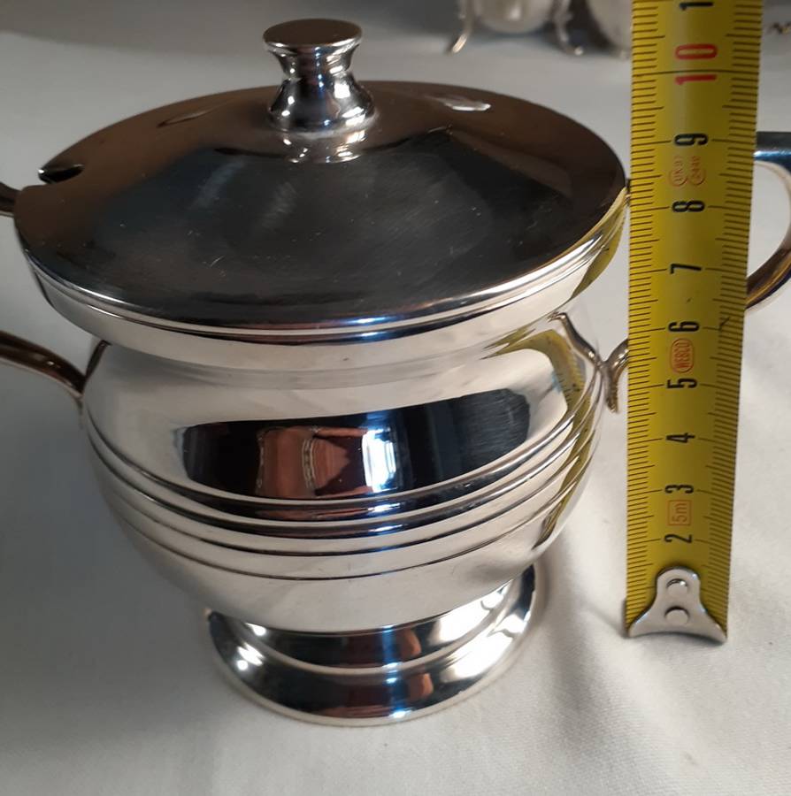 Silver plated sugar bowl / jam jar - SPonC  Hallmarked Jester/clown - Rhodesia