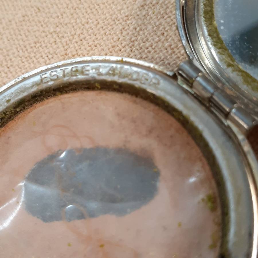 Powder Compact Este Lauder Pocket Watch style 1950's