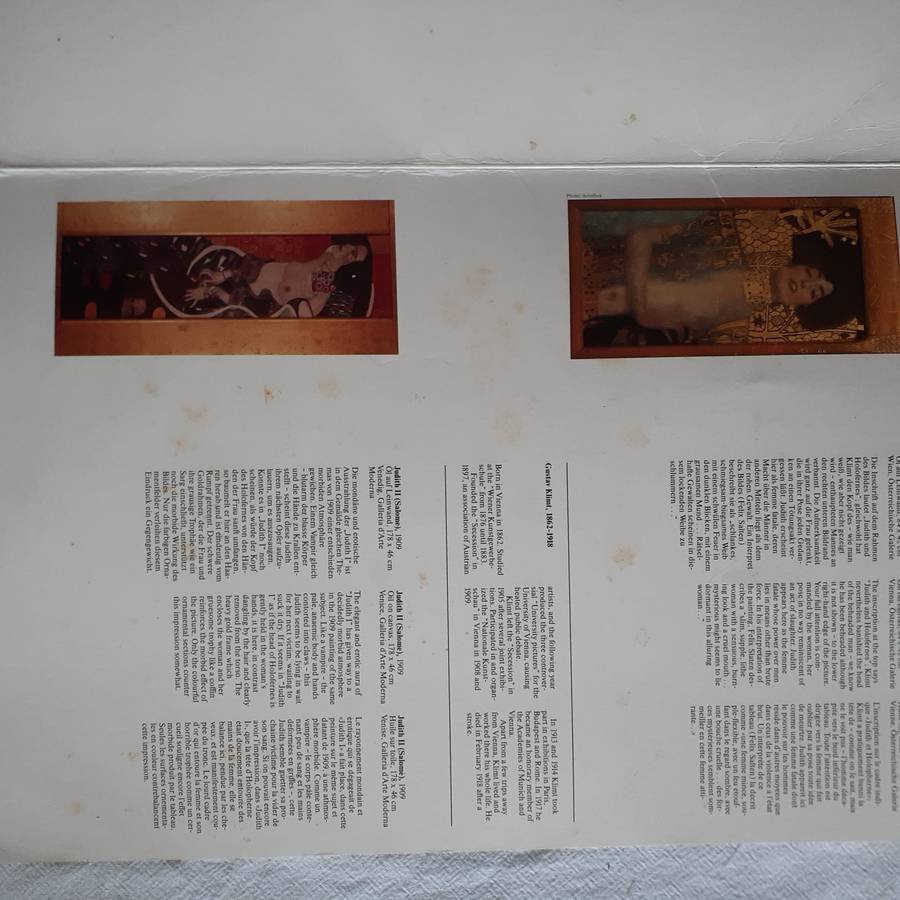 Klimpt art posters in folder - 6 high quality Gustav Klimpt vintage images