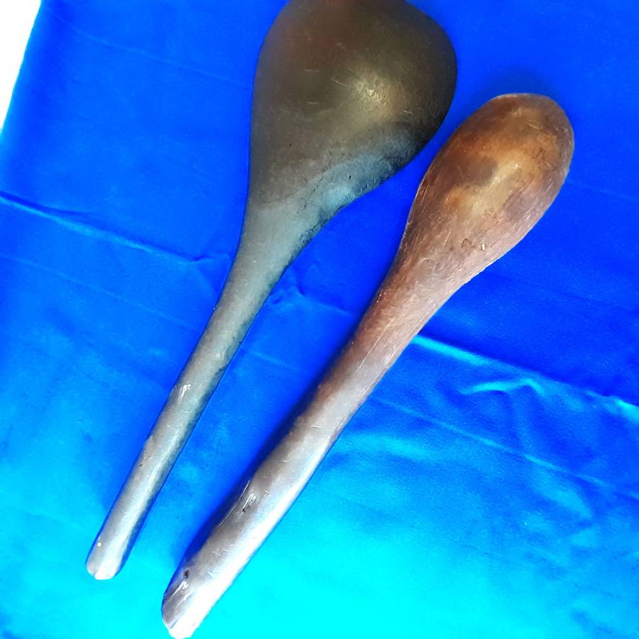 African wooden spoons ladles - rural home artifacts