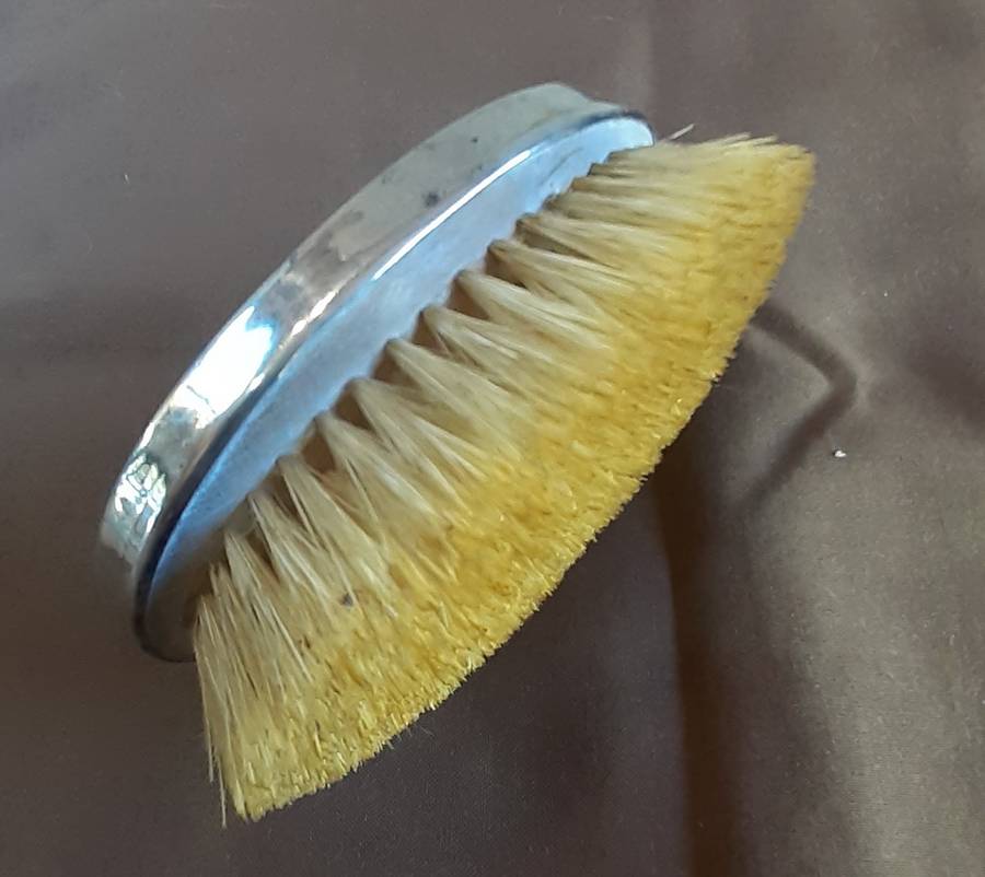 Hallmarked Silver and tortoise shell brush - mens
