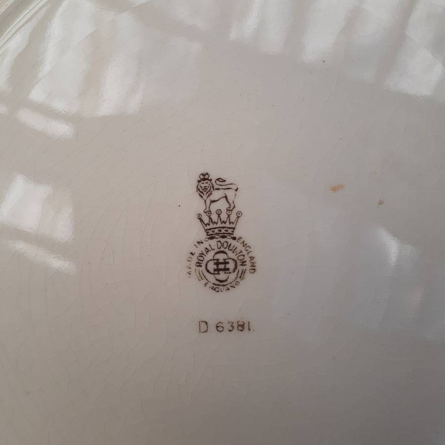 Rhodesiana Royal Doulton Rhodes Centenary Plate 1853 - 1953 - brown and white