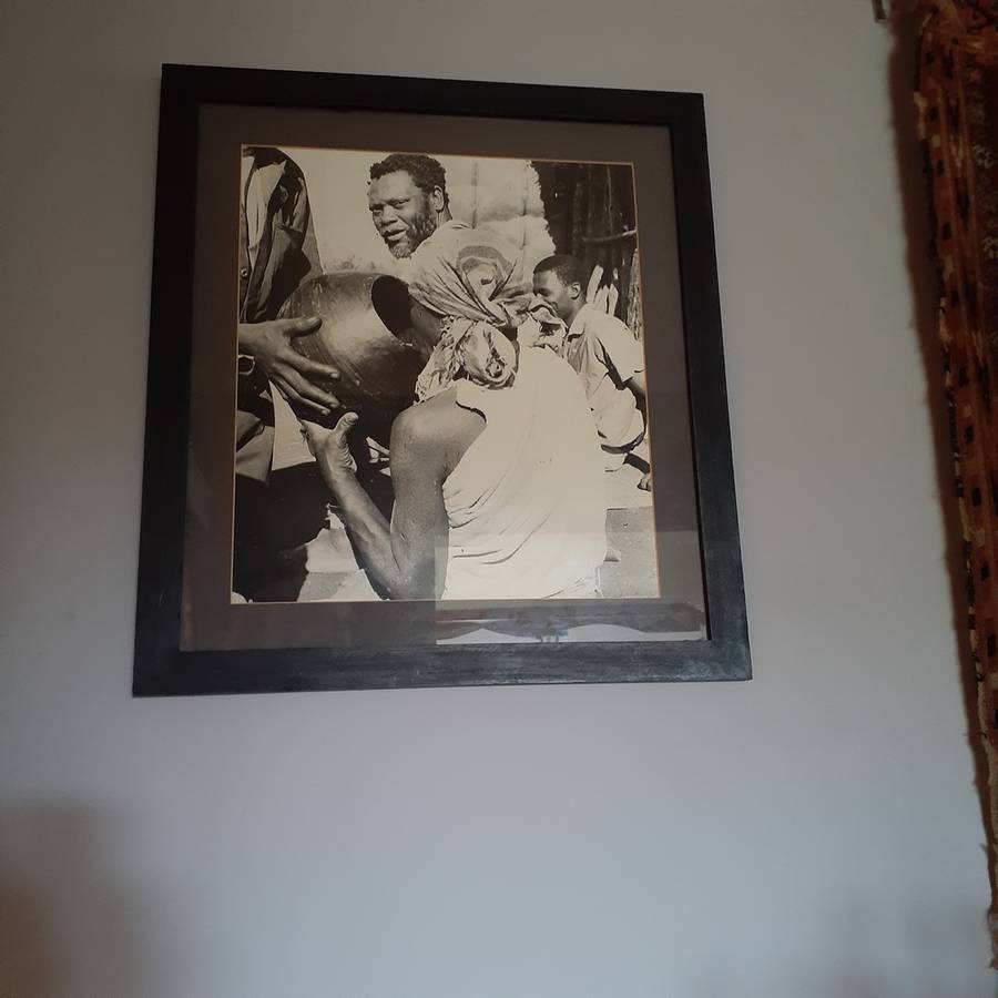 Vintage Zulu Studies - Black and white photographs - 4 framed 58 x 53 cms Silver bromide original...