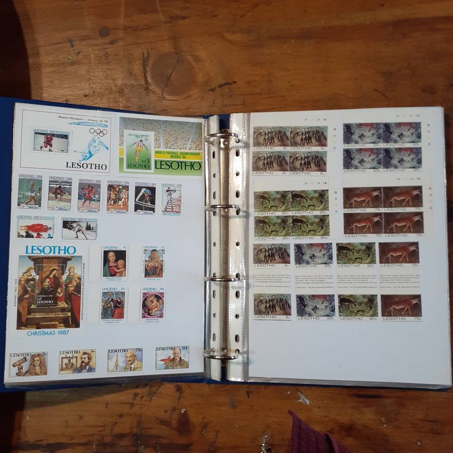 Lesotho Stamp album - 36 pages - fantastic definative collection clean stamped and unstamped