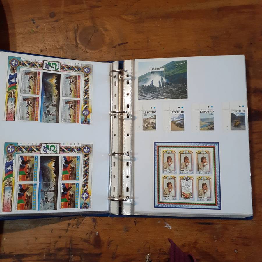 Lesotho Stamp album - 36 pages - fantastic definative collection clean stamped and unstamped