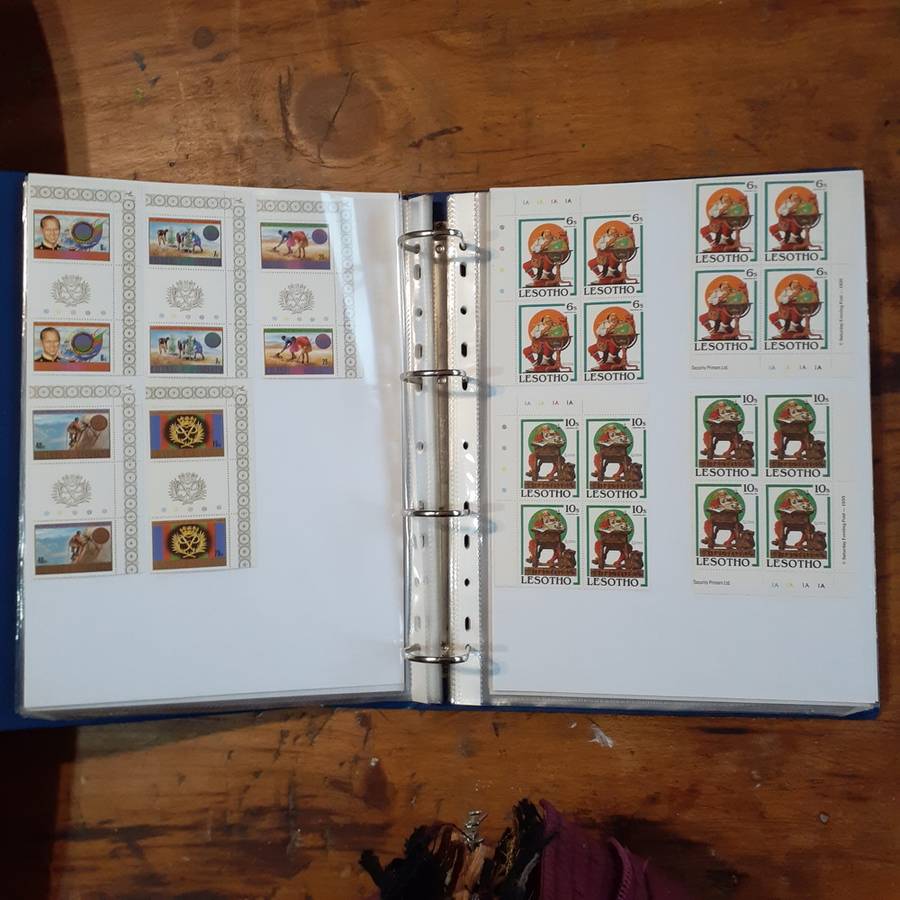 Lesotho Stamp album - 36 pages - fantastic definative collection clean stamped and unstamped
